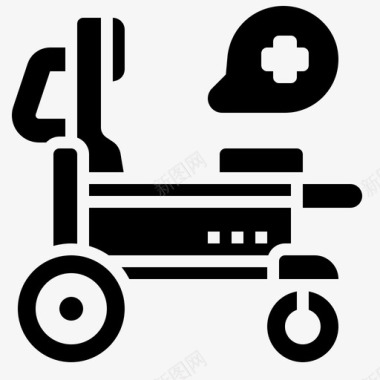 轮椅医疗技术13字形图标