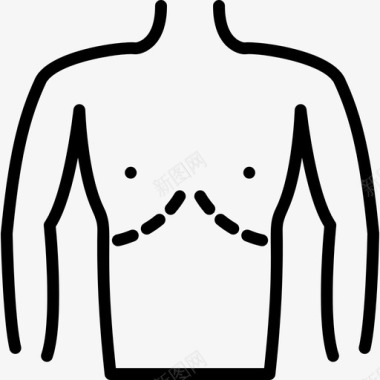 腹部成形术整形手术42线性图标