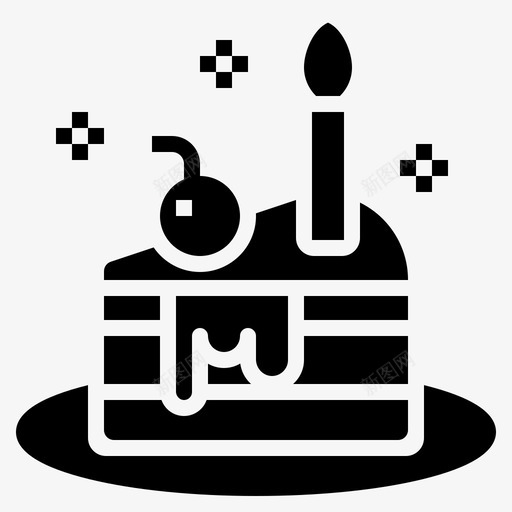 蛋糕派对97填充svg_新图网 https://ixintu.com 蛋糕 派对 填充