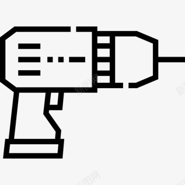 电钻电工工具和元件11线性图标