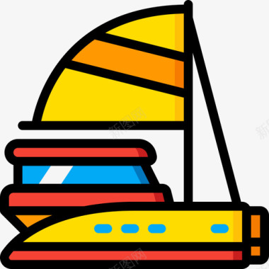 帆海军8线型颜色图标
