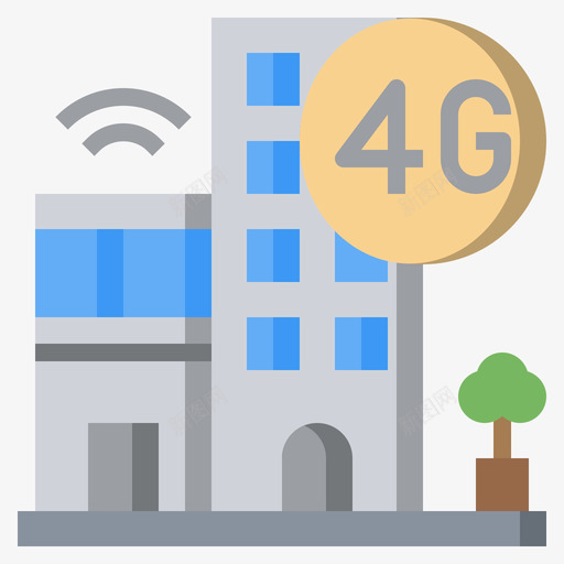 Wifi智能城市44扁平svg_新图网 https://ixintu.com Wifi 智能 城市 扁平