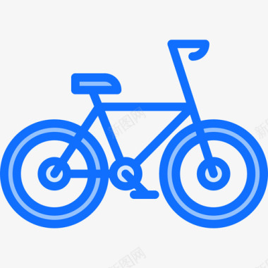 侧面39号自行车蓝色图标