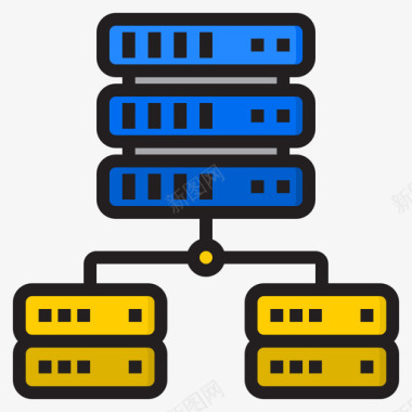 数据库网页托管66线颜色图标