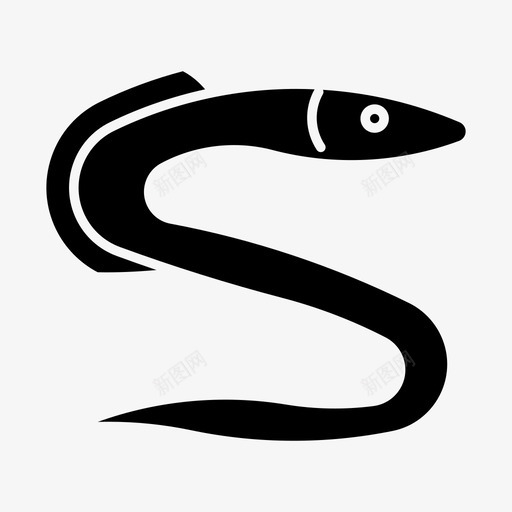鳗鱼动物鱼svg_新图网 https://ixintu.com 动物 海洋 鳗鱼 海鳗