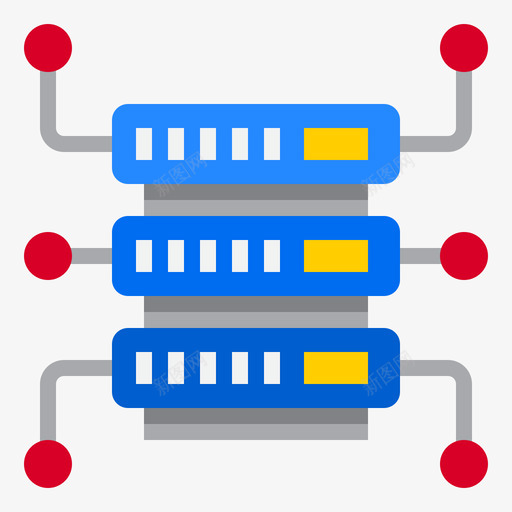 数据存储网络托管67扁平svg_新图网 https://ixintu.com 数据 存储 网络 托管 扁平