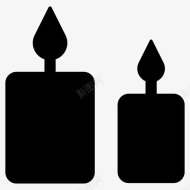 蜡烛烛光微光图标