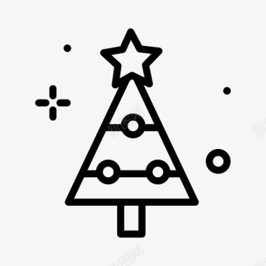 圣诞树309直线型图标