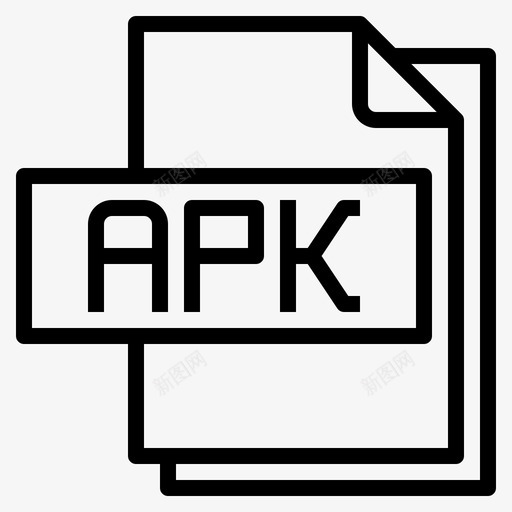 Apk文件文件格式1线性svg_新图网 https://ixintu.com 文件 Apk 格式 线性