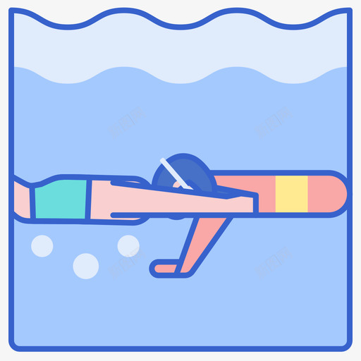 潜水员水上运动2线性颜色svg_新图网 https://ixintu.com 潜水员 水上运动 线性 颜色