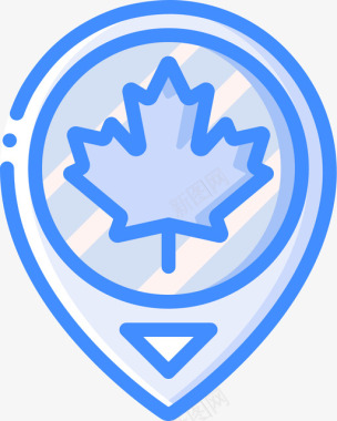 马克笔加拿大10蓝色图标