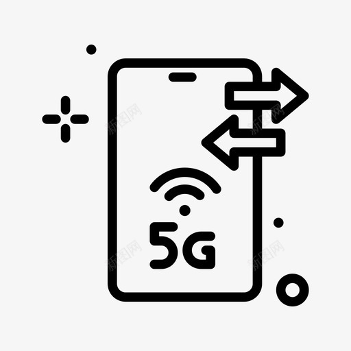 电话5g1线性svg_新图网 https://ixintu.com 电话 5g 线性