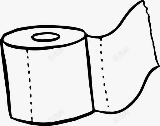卫生纸厕纸纸巾svg_新图网 https://ixintu.com 卫生纸 厕纸 纸巾 洗漱 用品 手绘