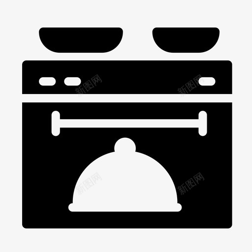 炉灶微波炉菜食物svg_新图网 https://ixintu.com 炉灶 微波炉 食物 厨房 烤箱 字形 图标
