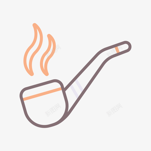 烟斗私家侦探线性颜色svg_新图网 https://ixintu.com 烟斗 私家侦探 线性 颜色