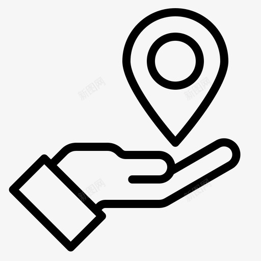 位置导航和地图5线性svg_新图网 https://ixintu.com 位置 导航 地图 线性