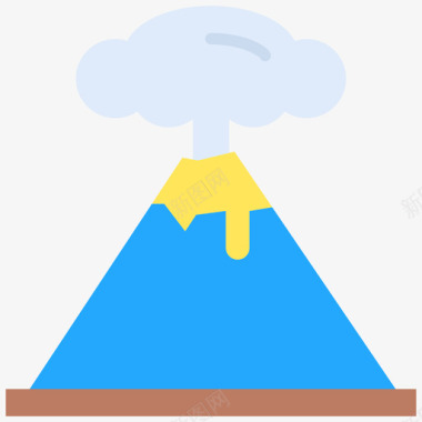 火山地理位置42平坦图标