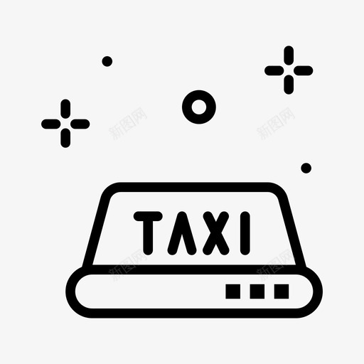 直线型出租车1号灯svg_新图网 https://ixintu.com 直线 线型 出租车 1号灯