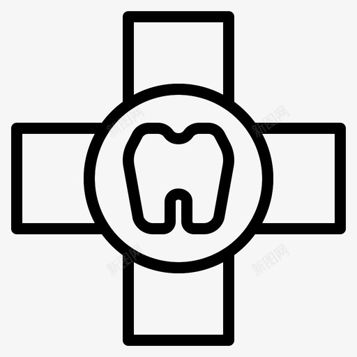 牙十字医疗保健商标svg_新图网 https://ixintu.com 十字 医疗保健 商标 医疗 牙医