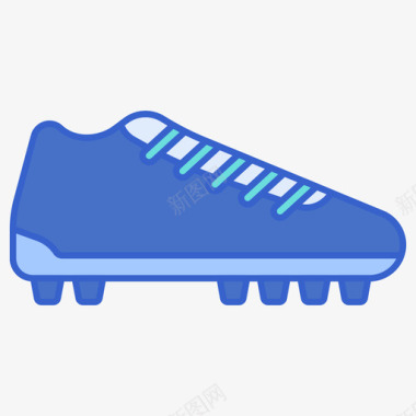 球鞋84号足球鞋线性颜色图标