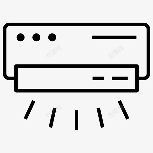 空调电器室内空调svg_新图网 https://ixintu.com 空调 电器 室内 分体式 室内设计 线图 图标
