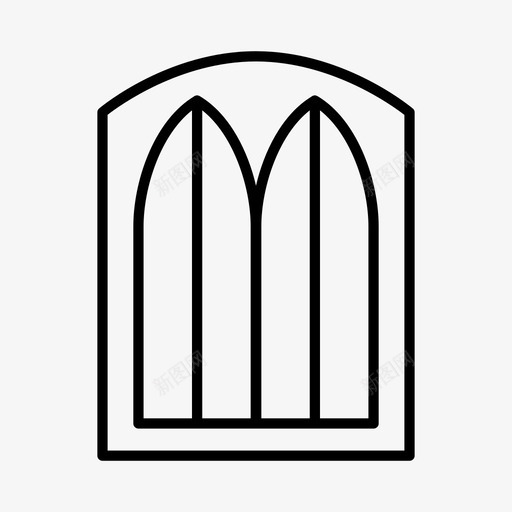哥特式窗户大教堂窗户饰面svg_新图网 https://ixintu.com 窗户 哥特式 大教堂 饰面