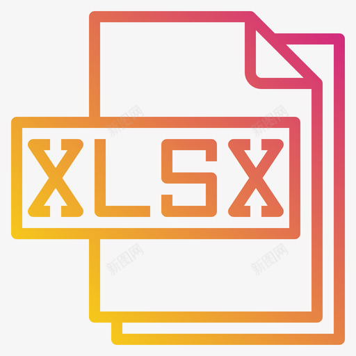 Xlsx格式文件格式3渐变色svg_新图网 https://ixintu.com 格式 Xlsx 文件 渐变 变色