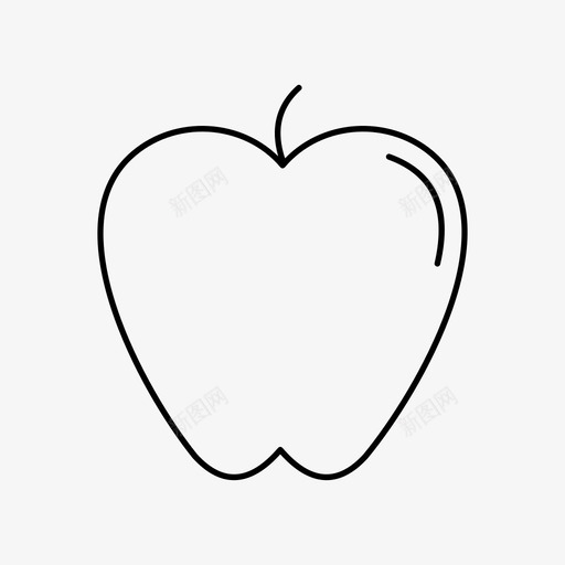 苹果黑色食物svg_新图网 https://ixintu.com 苹果 黑色 食物 水果 形状 轮廓