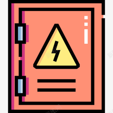 配电盘电工工具和元件10线颜色图标