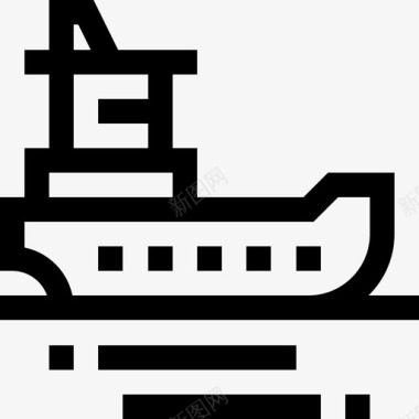 货船城市生活47直线型图标