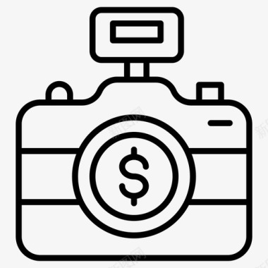 昂贵的照相机摄影设备宝丽来照相机图标