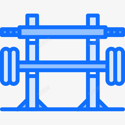 杠铃健身房77蓝色svg_新图网 https://ixintu.com 杠铃 健身房 蓝色