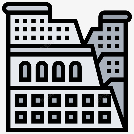 圆形竞技场地标41线性颜色svg_新图网 https://ixintu.com 圆形 竞技场 地标 线性 颜色