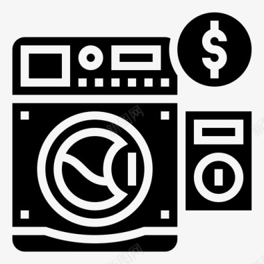 洗衣机自动投币图标