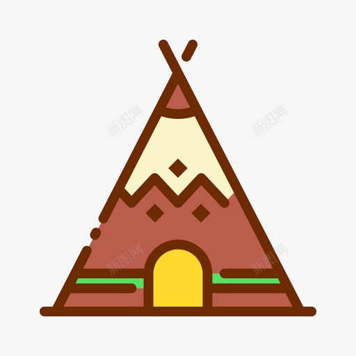 TipiBohoStyle17线性颜色svg_新图网 https://ixintu.com Tipi Boho Style 线性 颜色