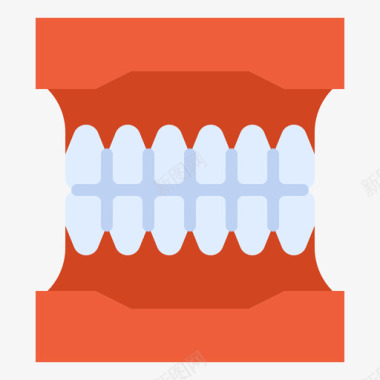 牙科医用228扁平图标