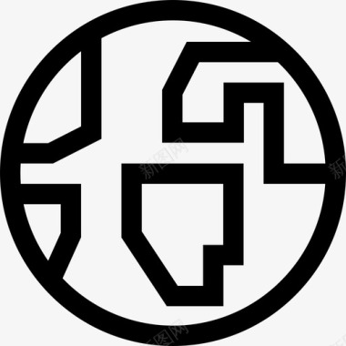 地球太空184直线图标