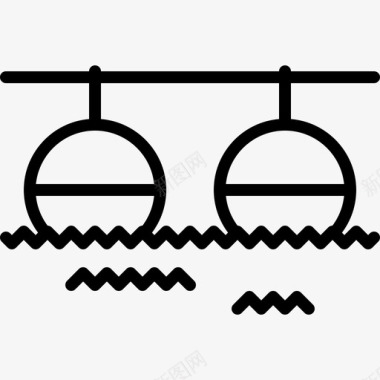 浮标游泳者3线性图标