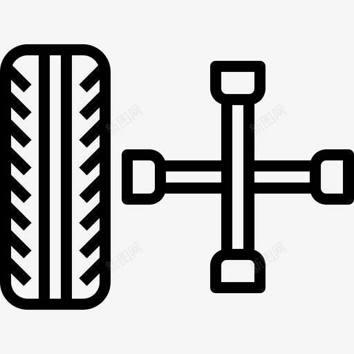 车轮汽车轮胎svg_新图网 https://ixintu.com 轮胎 车轮 汽车 工具 扳手 更换 汽车服务