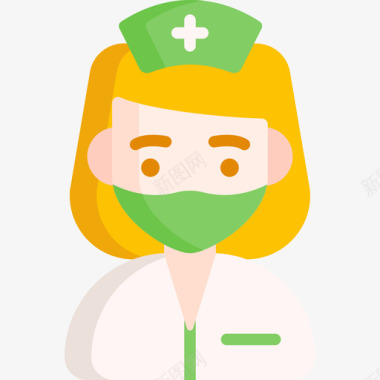 护士职业和化身1单位图标