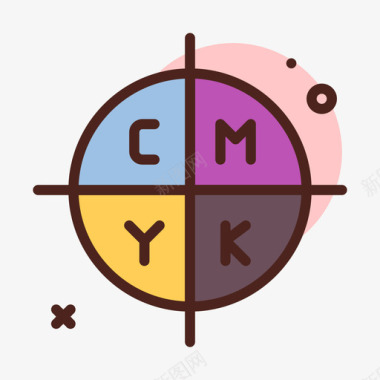 Cmyk平面设计168线颜色图标