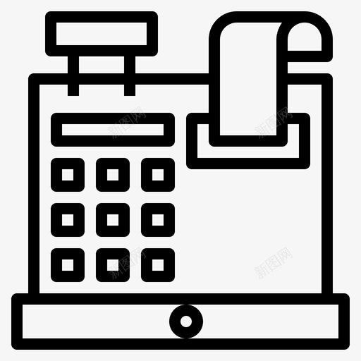 收银机帐单付款svg_新图网 https://ixintu.com 收银机 帐单 付款 购物 提纲