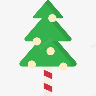 圣诞树圣诞食品3扁平图标
