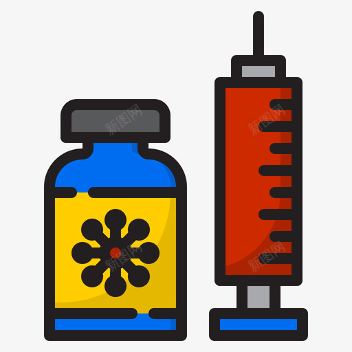 疫苗冠状病毒99线性颜色svg_新图网 https://ixintu.com 疫苗 冠状 病毒 线性 颜色