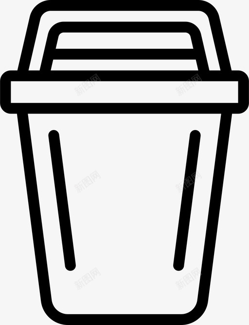 垃圾箱垃圾桶4线性svg_新图网 https://ixintu.com 垃圾箱 垃圾桶 线性