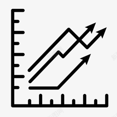 增长分析增益图标