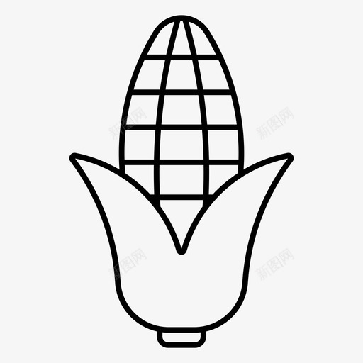 玉米烹饪谷壳玉米svg_新图网 https://ixintu.com 玉米 烹饪 谷壳 食品 蔬菜