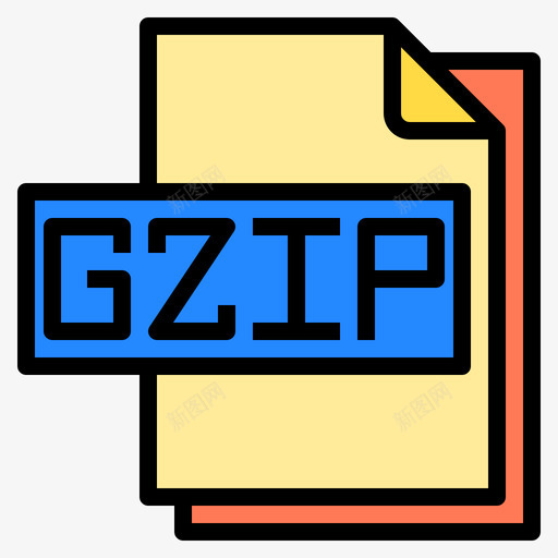 Gzip文件文件格式4线性颜色svg_新图网 https://ixintu.com 文件 Gzip 格式 线性 颜色