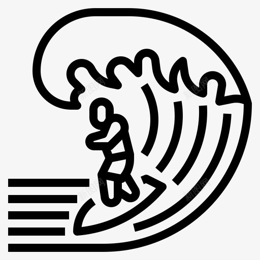 冲浪冒险和极限轮廓svg_新图网 https://ixintu.com 冲浪 冒险 极限 轮廓