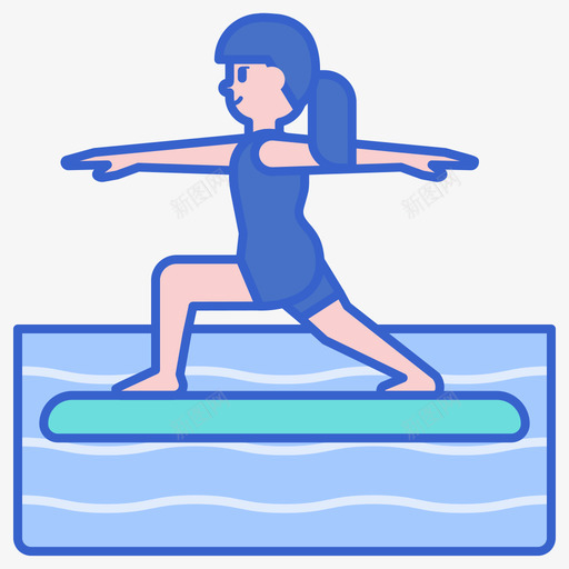 划船水上运动2线性颜色svg_新图网 https://ixintu.com 划船 水上运动 线性 颜色